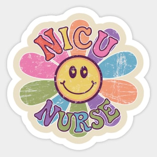 NICU Nurse Flower Design Sticker